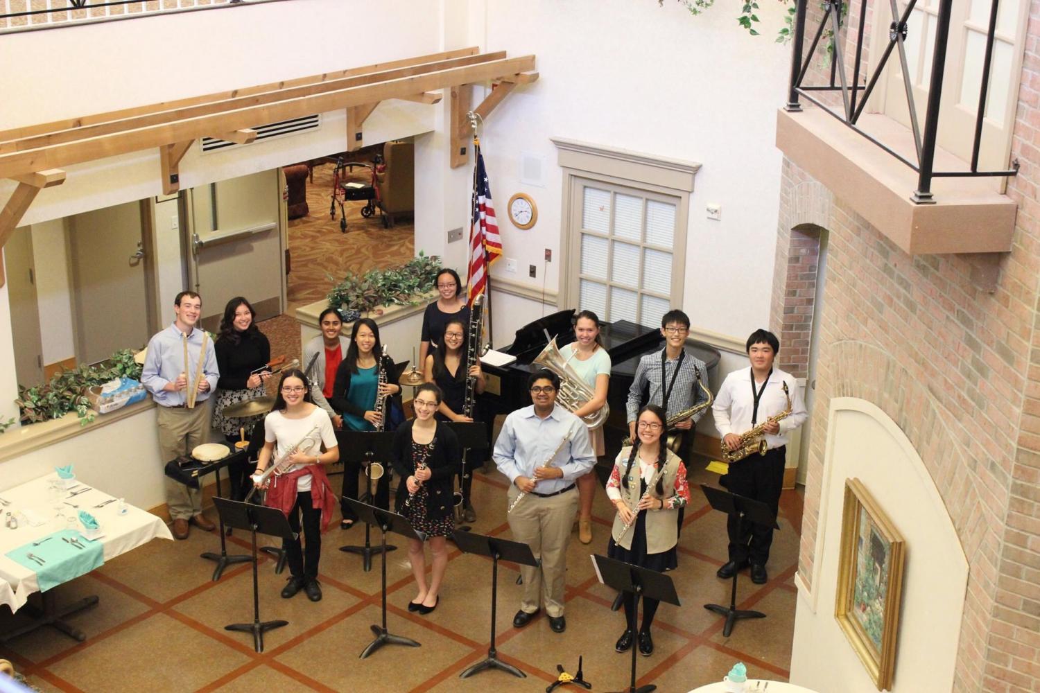 HappyNotes musicians after their first two performances at the Sylvestery and Arleigh Burke of the Vinson Hall Retirement Community.