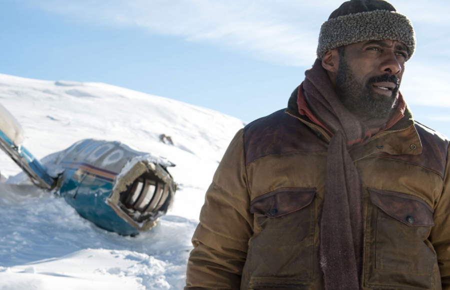 Photo courtesy of 20th Century Fox Pictures. Bass (Elba) considers whether to stay, in hopes of a rescue, or to abandon the plane in search of help.