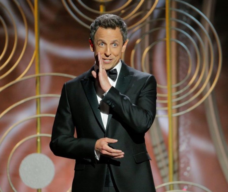 Photo Courtesy of the New York Times. Delivering a comedic, yet appropriate, opening monologue, comedian Seth Meyers hosted the 2018 Golden Globe Awards, but was faced with the challenge of finding humor and addressing the current issues surrounding the Hollywood entertainment industry. Despite this, Meyers’ opening monologues was well-received by the audience as he found humor and supported the ‘Time’s Up’ and ‘#Me Too’ movements. 