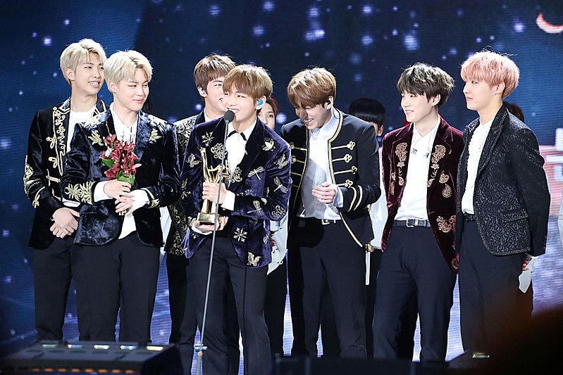 BTS receives an award at the Golden Disk Awards on Jan. 14 2017. Creative Commons photo courtesy of Ajeong Jm.