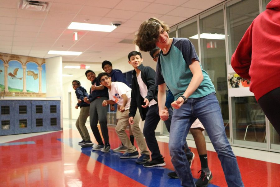 “We did a mime tug of war. So [we learned to] emphasize everything more than you need to. Emphasize everything ... more than you think you need to,” said freshman Owen Grannis.