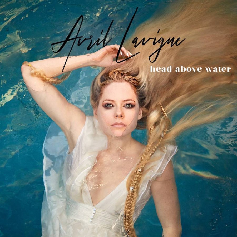 The album cover for Avril Lavigne's newest single, "Head Above Water", perfectly encapsulates the meaning and mood of the song.