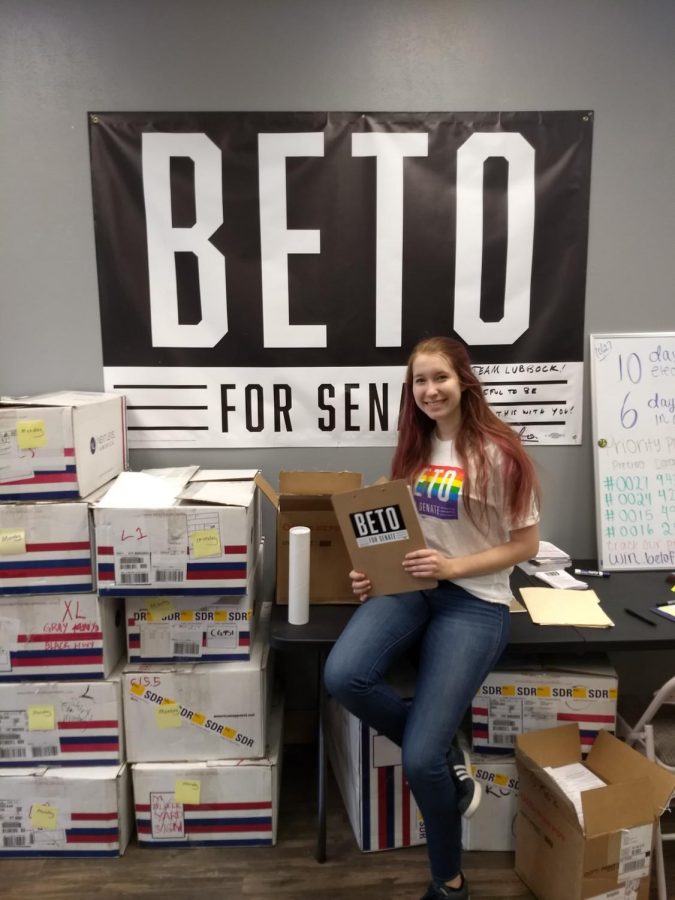 Keesing spent five days volunteering for Beto O Rourkes campaign for senator. Photo courtesy of Liana Keesing.