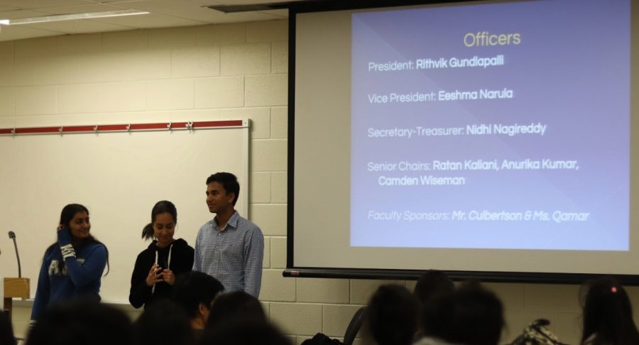 During the information session, seniors Anurika Kumar, Eeshma Narula, and Rithvik Gundlapalli, discussed NHS officer positions and responsibilities, as well as the application process for this year.   
