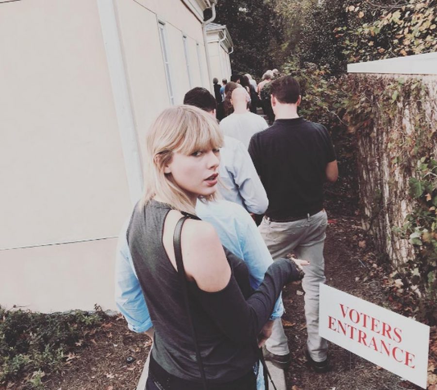 Taylor+Swift+encourages+her+fan-base+to+go+to+the+polls.+Photo+courtesy+of+%40taylorswift+via+Instagram.