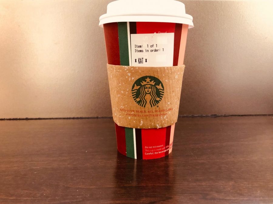 The Peppermint Mocha, one of Starbucks’ signature holiday drinks, as well as the new holiday cups introduced each year, bring a festive feeling into the atmosphere.