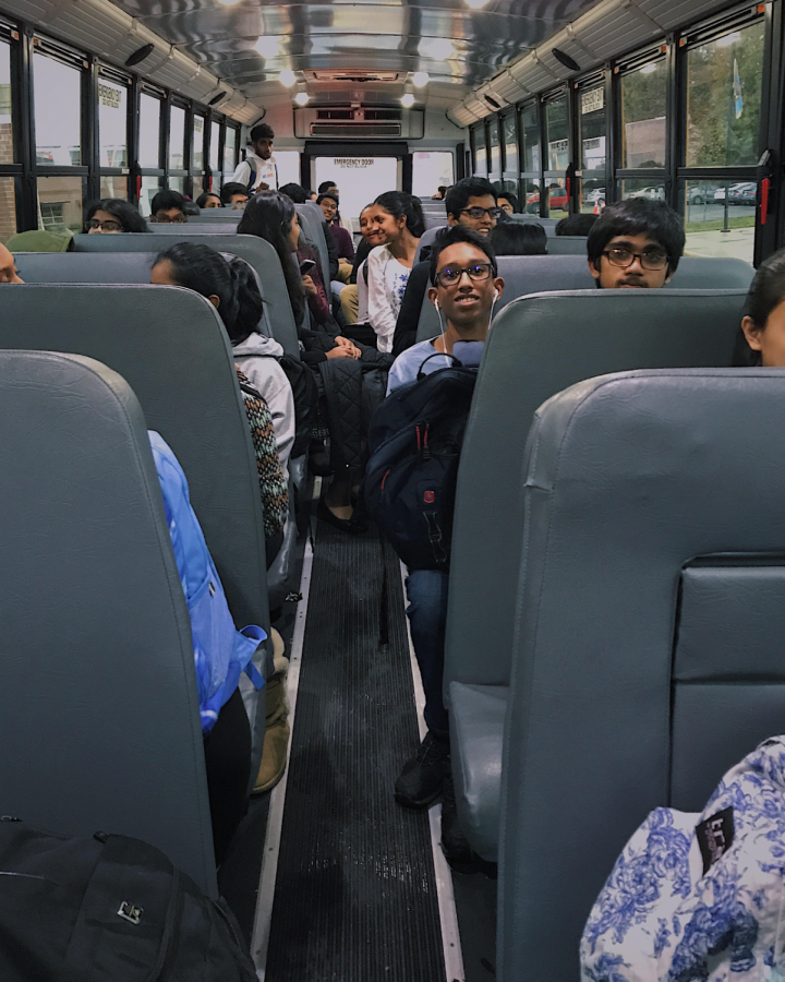 Walking onto bus 970, the hierarchical sectioning becomes apparent with freshman in the front, seniors in the back, and sophomores and junior filling up the middle