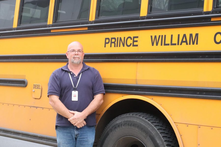 Mr. Brian Means spends between seven and eight hours a day driving his bus to and from Jefferson. Photo courtesy of Claire Wilson.