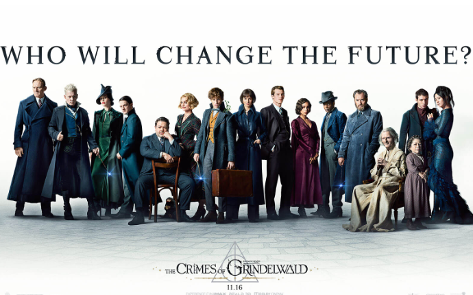 Who Will Change the Future? Crimes of Grindelwald promotional poster. The movie came to theaters on Nov. 16 2018. Image courtesy of fantasticbeasts.com.