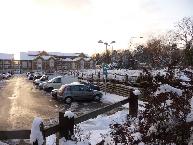 The longer your car is parked towards the Sun, the more snow will be melted. 