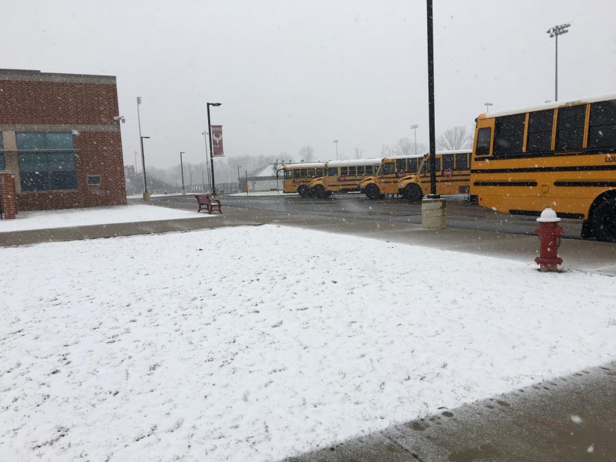 Oftentimes, when students from Loudoun, Prince William, or Arlington don’t have a bus, they must find themselves other transportation. Pictured above is a Loudoun bus station just after snow.