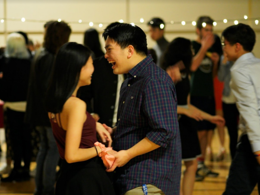 Seniors Wan Li and Maxwell Lee enjoy a night of jazz music and swing dancing at A Swingin' Valentine's on Feb. 15.