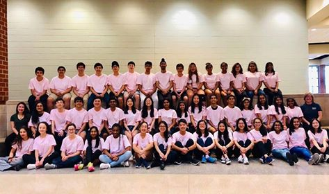 All of the Jefferson students who attended the 2019 Future Problem Solving Virginia State Bowl. Photo courtesy of Wan Li.