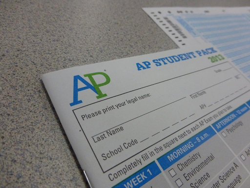 Pictured is one of the papers that students received at the Pre-Registration session - the AP student packet. Photo courtesy of Warrior Record Online.
