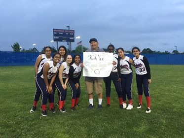 Jefferson’s JV softball team played Wakefield HS for their last game, coincidentally on their Coach, Mark Travis’ birthday.