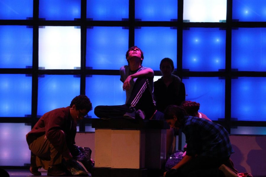 The Curious Understanding of Autism Awareness Christopher, played by senior Joshua Mutterperl, fantasizes about becoming an astronaut. This scene follows a tense encounter between Christopher and his father and lightens the mood. “It's a free and uplifting moment in this play, [which] comes after a more serious moment. And in it you can feel the sense of being lighter than air, in zero gravity and then it ends in a grounded place,” Mutterperl said. 
