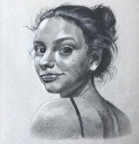 Sophomore Maria Molchanova submitted her artwork, “Looking Back” to the PTSA Reflections Contest. This artwork made it to the district finals in the Visual Art category of the contest.