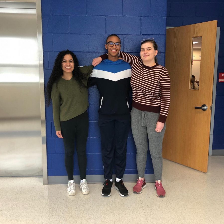 As part of the Student Diversity Initiative at Jefferson, Kaur (left) poses for a club photo. 