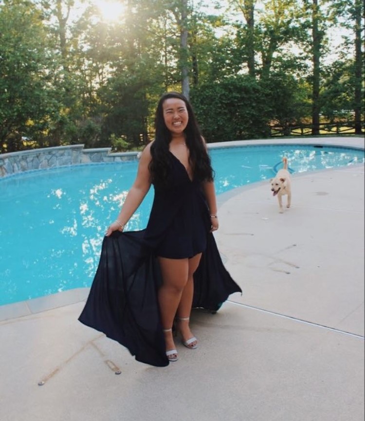 Senior+Michelle+Pham+poses+for+her+individual+prom+picture+in+front+of+her+pool.