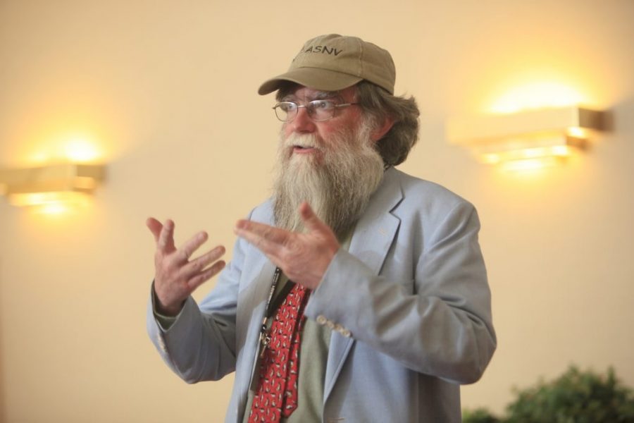 Atwood lectures at the 2013 High School National Science Bowl. During his visit to Bird and Wildlife Club, Atwood discussed many local bird species, as well as their calls and identifications. "It was refreshing to learn new things I hadn’t heard about before,” sophomore Patrick Gaucher said.