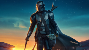 The main art for the new season of Disney’s “The Mandalorian” features the protagonist walking with his adorable sidekick.