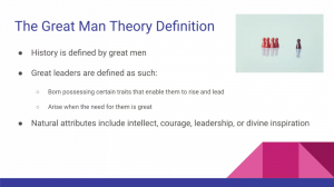 In his role as club secretary, Senior Zachary Kwon concludes his presentation on “The Great Man Theory” before posing a discussion question in Philosopher’s Club, a new 8th period activity which meets every Friday A block.