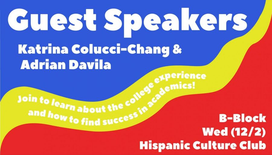 Hispanic+Culture+Club+hosted+two+guest+speakers%2C+Katrina+Colucci-Chang+and+Andrian+Davila%2C+on+Dec.+2.