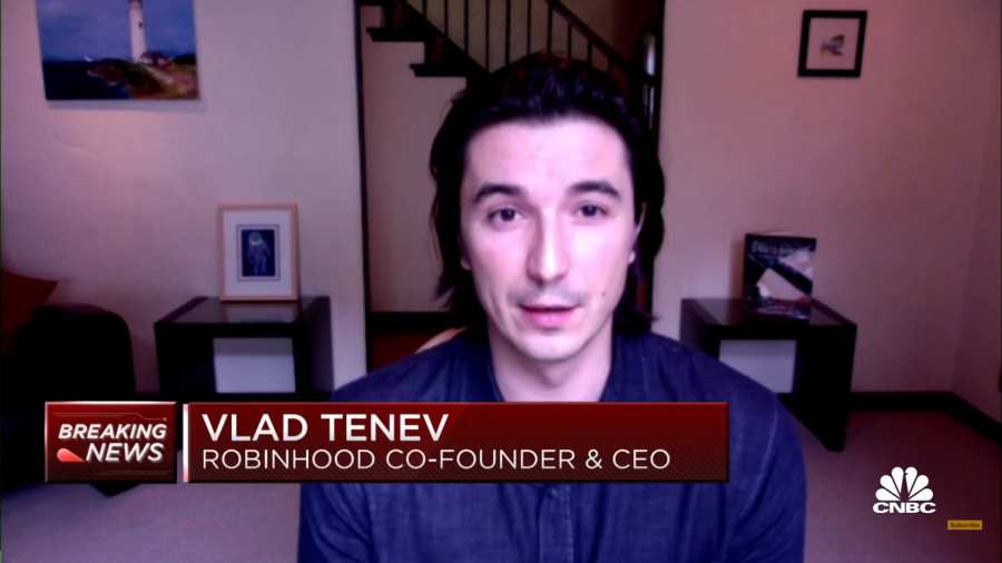 While on CNBC, Robinhood CEO Vladmir Tenev provides reasoning for Robinhood's restrictions on select stocks. "Robinhood, as a brokerage, has lots of financial requirements," Tenev said. "We have to put up money at clearinghouses. The amount of money that we have to put depends on market volatility, and we're in a historic situation where there's a lot of activity."
