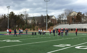 Jefferson Football team runs a drill in their second official practice amidst the pandemic.