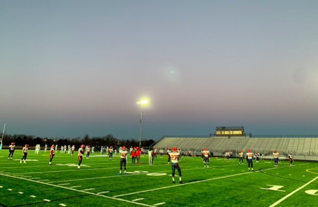 Jefferson’s football team plays a game with rows of empty bleachers. With the recent changes made to this athletic season, there are many ways students can interact with players-- at home and in-person. “This benefits those who are playing sports for the first time in particular because their families want to see them compete. Honestly, it's a benefit across the board for all families. Although streaming is alive and available to everybody, I don't think it's the same. In my opinion, it's a little bit better when watching games in person,” Director of Student Athletics Rusty Hodges said. 
