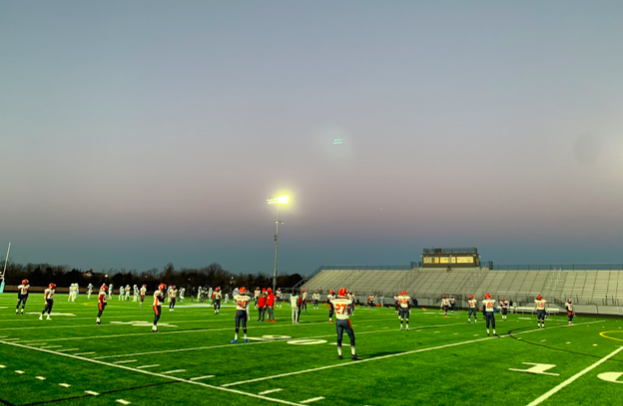 Jefferson’s football team plays a game with rows of empty bleachers. With the recent changes made to this athletic season, there are many ways students can interact with players-- at home and in-person. “This benefits those who are playing sports for the first time in particular because their families want to see them compete. Honestly, its a benefit across the board for all families. Although streaming is alive and available to everybody, I dont think its the same. In my opinion, its a little bit better when watching games in person,” Director of Student Athletics Rusty Hodges said. 
