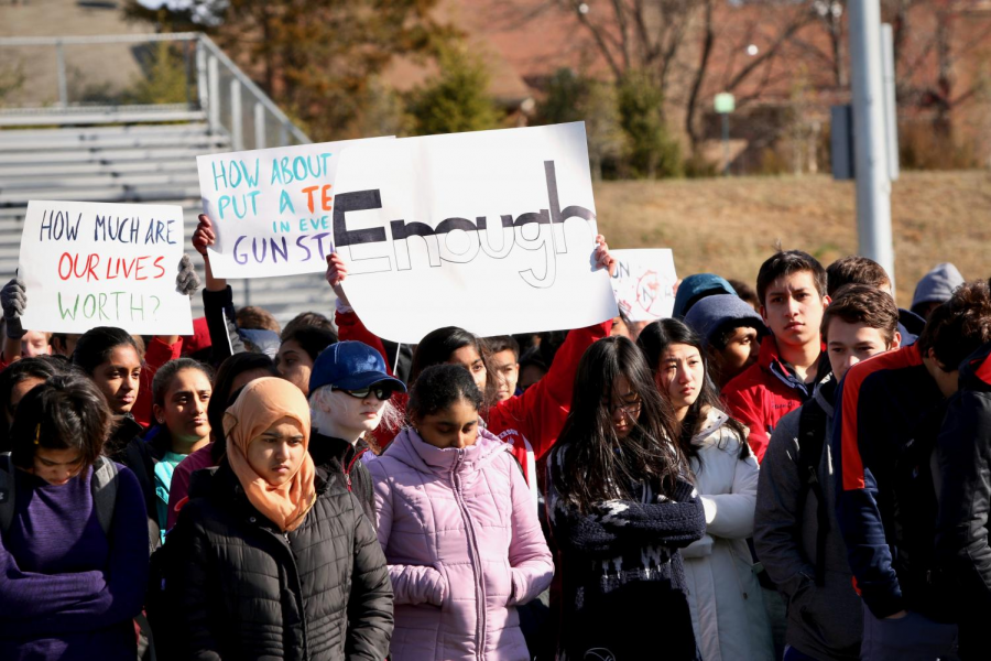 Jefferson students participate in a walkout for gun control during school on March 14, 2018. Their rights to free speech and assembly were protected by the 1969 Tinker v. Des Moines ruling.