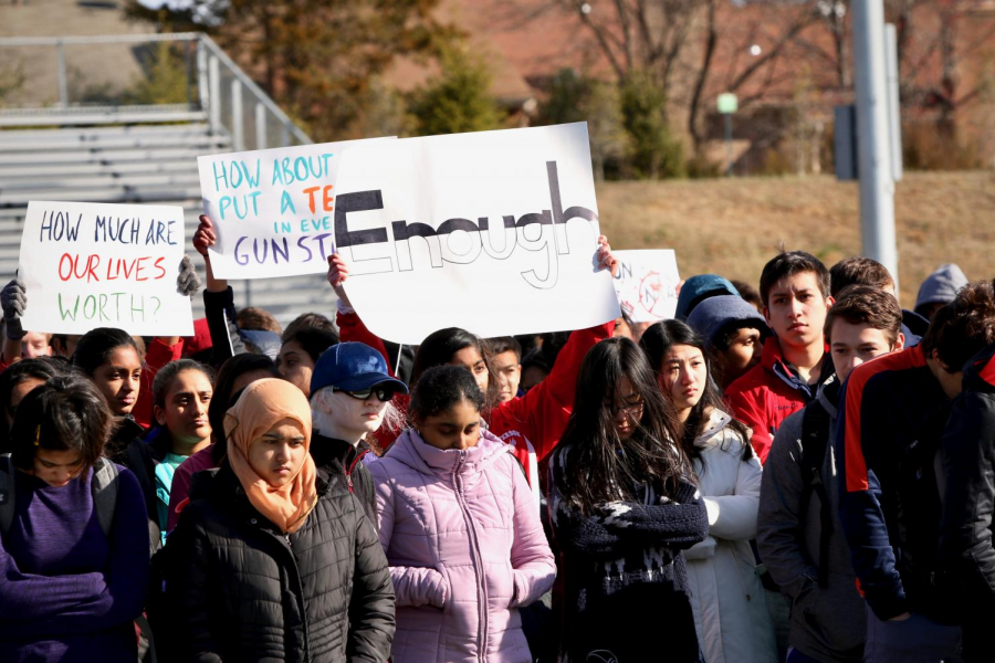 Jefferson+students+participate+in+a+walkout+for+gun+control+during+school+on+March+14%2C+2018.+Their+rights+to+free+speech+and+assembly+were+protected+by+the+1969+Tinker+v.+Des+Moines+ruling.