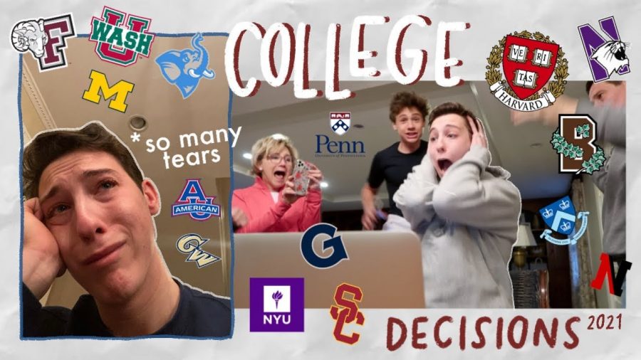 College+decision+reaction+videos+capture+the+emotional+responses+of+high+school+seniors+as+they+open+their+college+decisions%2C+the+majority+of+which+are+from+highly+selective+schools.+These+videos+are+extremely+popular+and+can+garner+over+a+million+views%2C+showing+how+the+infatuation+with+prestige+extends+far+beyond+students.