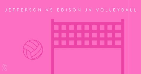 Jefferson's JV volleyball team played against Edison in their annual Dig Pink game.
