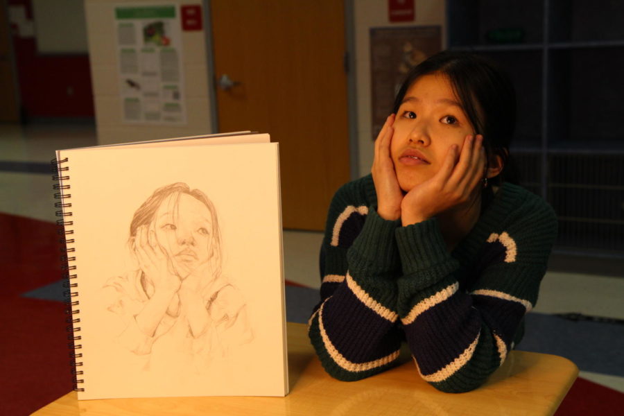 Admiring her atmosphere, sophomore Evelyn Li incorporates the ambience of her environment into her drawings, “Whenever I do creative pieces, I use other arts like music, TV shows, and movies to get the creative juices flowing. When I'm drawing, the ambience of the environment.affects my mood, either giving the drawing lighter, warmer tones, or giving it a more cooler tone,” Li said.

