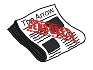 The Arrow newspaper was censored by principal Richard Machesky.