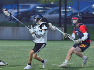 Will Hancock (right) and Brian McInnis (left) have lacrosse practice under Coach Aaron Hensely. Hensley, who has been with the Jefferson lacrosse program for five years, coached his last official in person practice on March 1. “I had an incredible time, and I loved being with the program for all five years. [We have] kids [on the team] with insane work ethic, drive, intensity, and willingness to learn and listen. So overall, it was an absolutely amazing experience,” Hensley said.