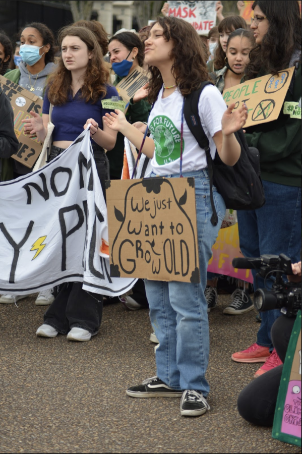 The climate strike allowed students in the DC area to raise awareness about climate change and the fight for a greener future. “I met like-minded individuals our age who give me hope for our planet's future,” sophomore Maribelle Chu said.