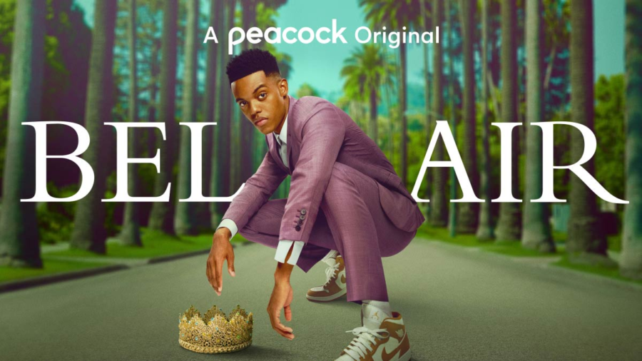 The promo art for Bel-Air features Will Smith (Jabari Banks) in dress clothes in the streets of Bel-Air.