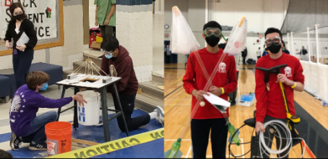 Students compete in a Science Olympiad event on Mar. 26, 2022. Jefferson placed second overall, missing first by a single point. I think that everyone is really proud of how we did and we really pulled through as a team this year, junior Emma Cox said.
