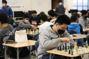 Jefferson's chess team meets every Friday during both A and B block, but there are often very few girls who decide to attend, as seen in the photo. “It can seem very daunting at first, especially when you go inside and there are so many guys already there," co-captain of chess club, Mantra Iyer, said. "It kind of makes you feel a little weird, especially when you’re trying to learn the game."