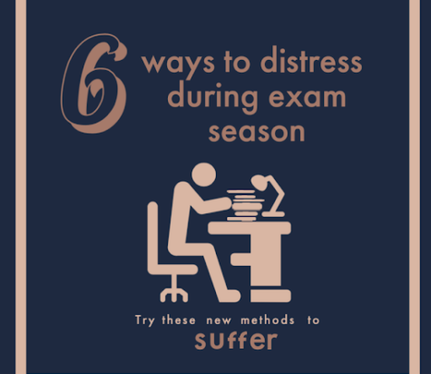 If you’ve gone into exam season with a spring in your step, follow these 6 steps to ground yourself in a more real, authentic high school experience. Clip your wings and enjoy falling into the depths of despair! Take a chance to distress as we ruin your attempts to destress. Have fun!