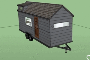 A Sketchup model of Team Tiny Houses project. Tiny houses affect people right now because [they involve] sustainable practices that can be implemented as soon as we invent them,” Junior Amith Polineni said.