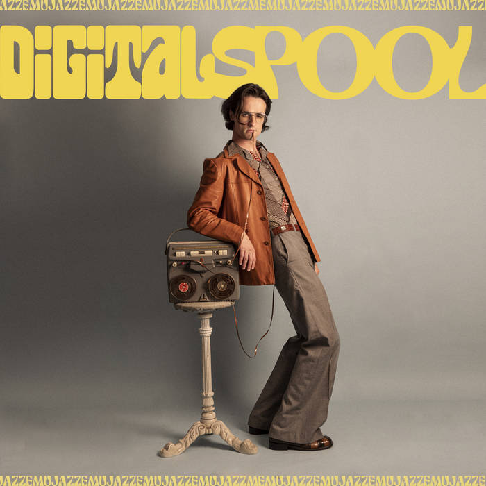 Cover art for Jazz Emu’s most recent album, Digital Spool, released on September 1st. This is the artist’s fourth album, and works to challenge his methodology for songwriting since day one.