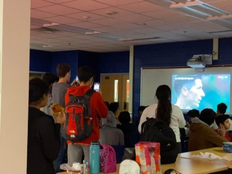 Anxiously waiting for Mexico or Poland to score a goal, students eat lunch and focus on the game in Turing commons. “We are not learning anything during this time so it is fun to watch with everyone,” freshman Mohammed Hashemi stated. 