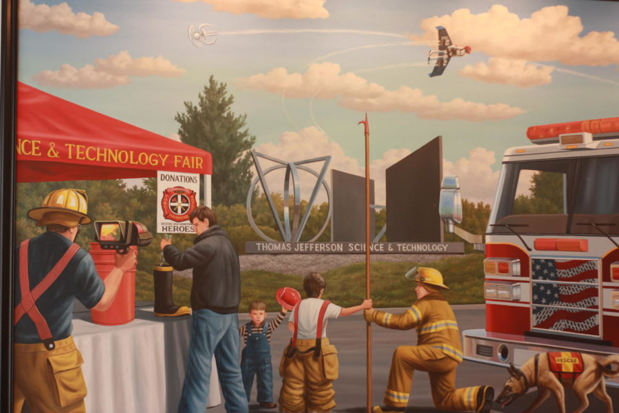 A mural of Jefferson takes up the better part of a wall at the local Firehouse Subs. “The fact that Firehouse Subs has TJ painted on their wall at the plaza behind the school, that definitely shows that we have a certain level of influence over them as well. Meeting up after school, the atmosphere provided to students by these stores, really helps with students' spirit in general,” Wang said. 