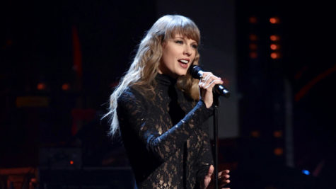 Taylor Swift performs on a previous tour.