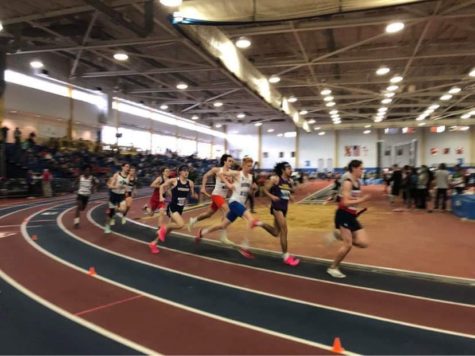 Jefferson’s indoor track team competes in the boys 4x800 relay at the regional championships, in which they placed seventh. “At regionals, we have some teams moving up to states,” team captain Kevin Shan said. “I think we're doing good considering we had a lot of people leave.”