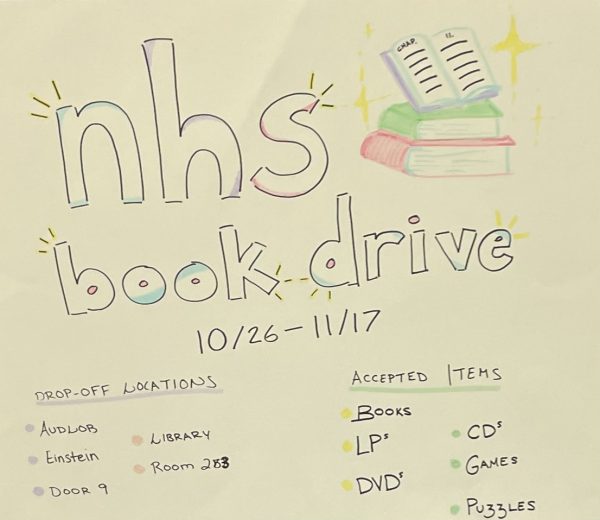 National Honor Society (NHS) collected a variety of items, ranging from books to puzzles, that will be donated to the Beth el Hebrew congregation. Posters were hung where collection boxes were located. Although donations stopped on Nov. 17, students can still donate to the cause. “If students still want to donate to the book drive, they can contact the Beth el Hebrew congregation itself,” Nelson said.